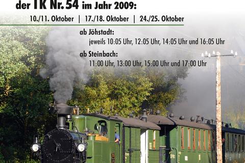 Herbstfahrten mit der I K Nr. 54 im Oktober 2009.