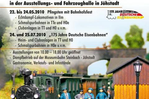 Poster Modellbahnausstellungen zum Bahnhofsfest Pfingsten 2010
