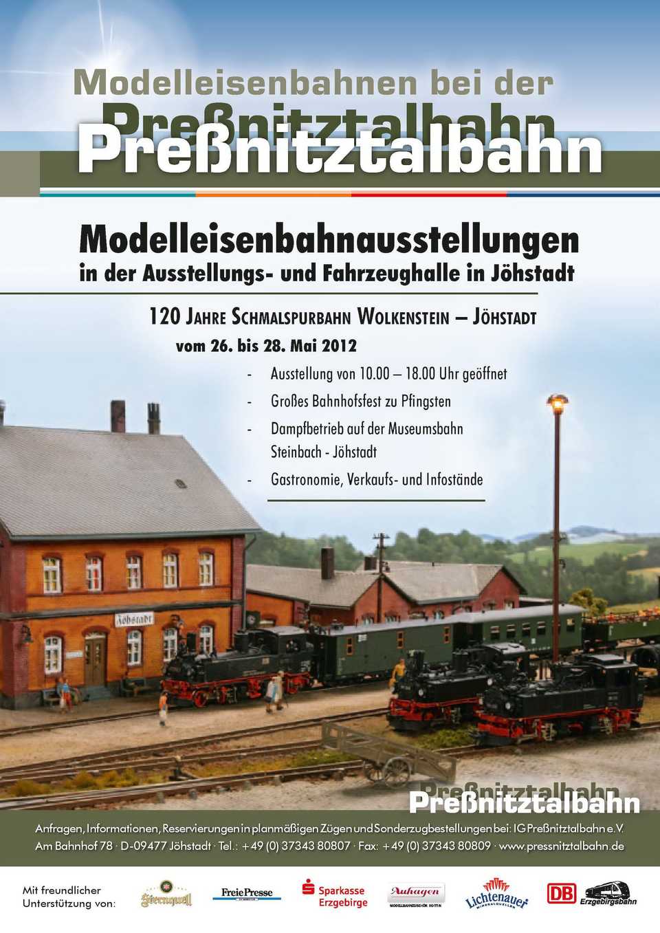 Poster Modelleisenbahnausstellung Pfingsten 2012