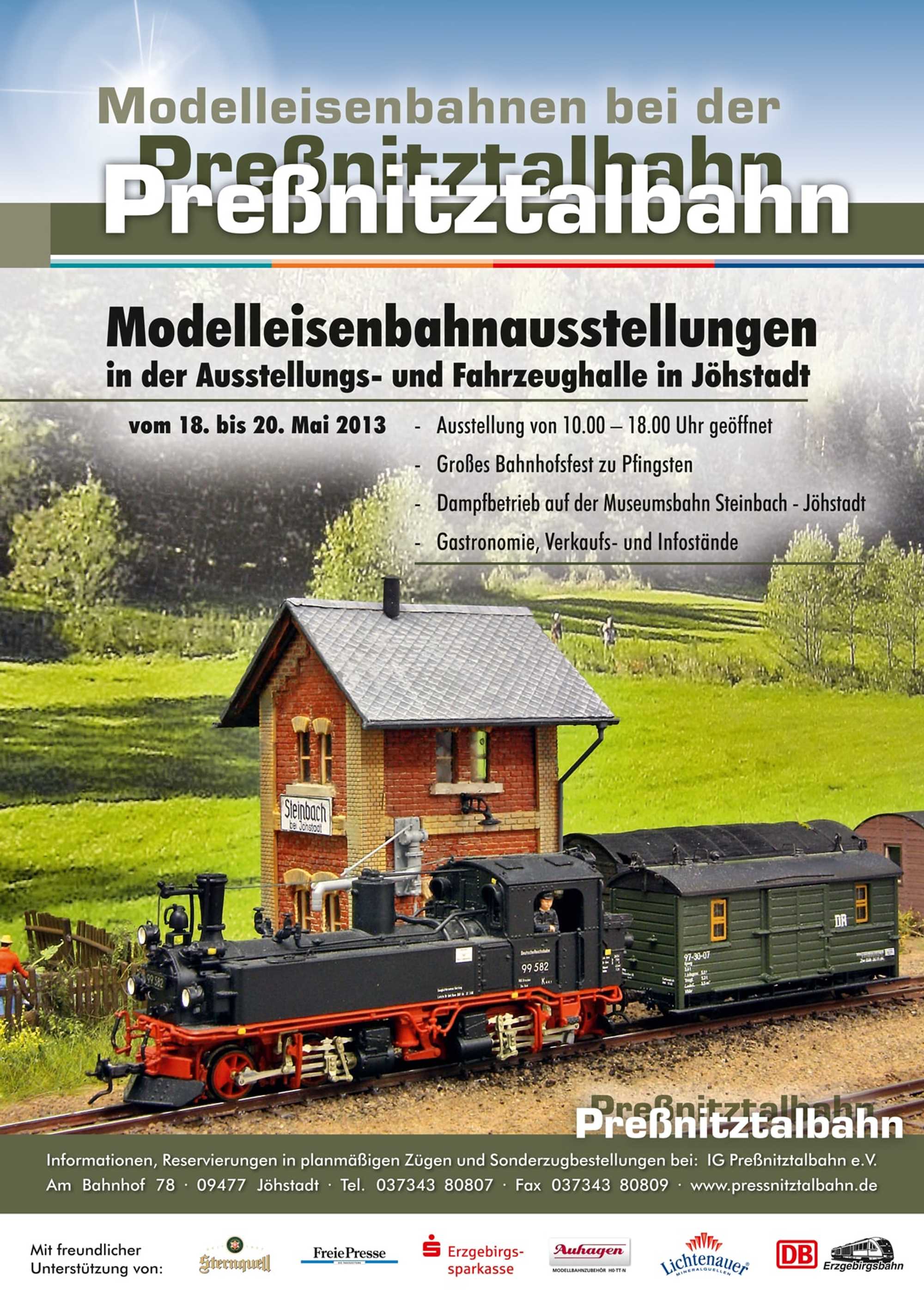 Poster Modelleisenbahnausstellung Pfingsten 2013