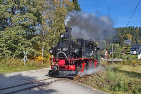 Ausfahrt Schmalzgrube in Richtung Jöhstadt. | 30.09.2017 | Foto: Jörg Müller Ausfahrt Schmalzgrube in Richtung Jöhstadt.