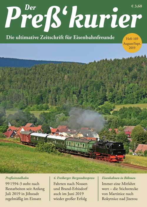 Titelbild der Ausgabe 169: Anlässlich "70 Jahre PIKO" brachte auch die Lok 94 1538 am 22. Juni einen Sonderzug nach Sonneberg. Auf der Rückfahrt nach Ilmenau lichtete ihn Rainer Steger in Gümpen zwischen Sonneberg und Eisfeld ab.