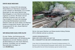 Aufruf zur Aktion „Neuer Bahnhof Jöhstadt - Erste Neue Weichen“ Seite 3
