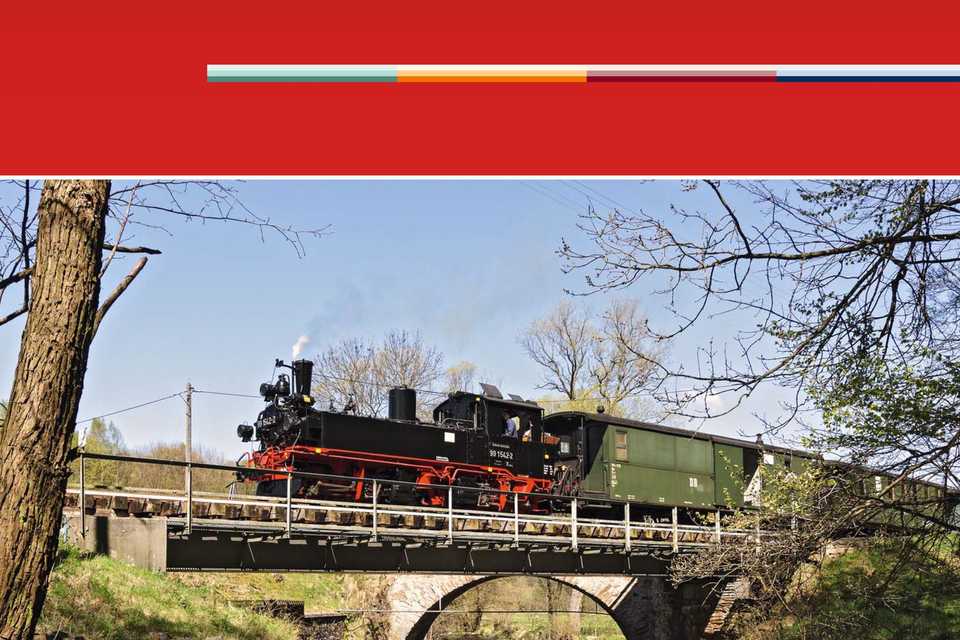Kalendertitelseite „Unterwegs mit der Preßnitztalbahn“ 2018