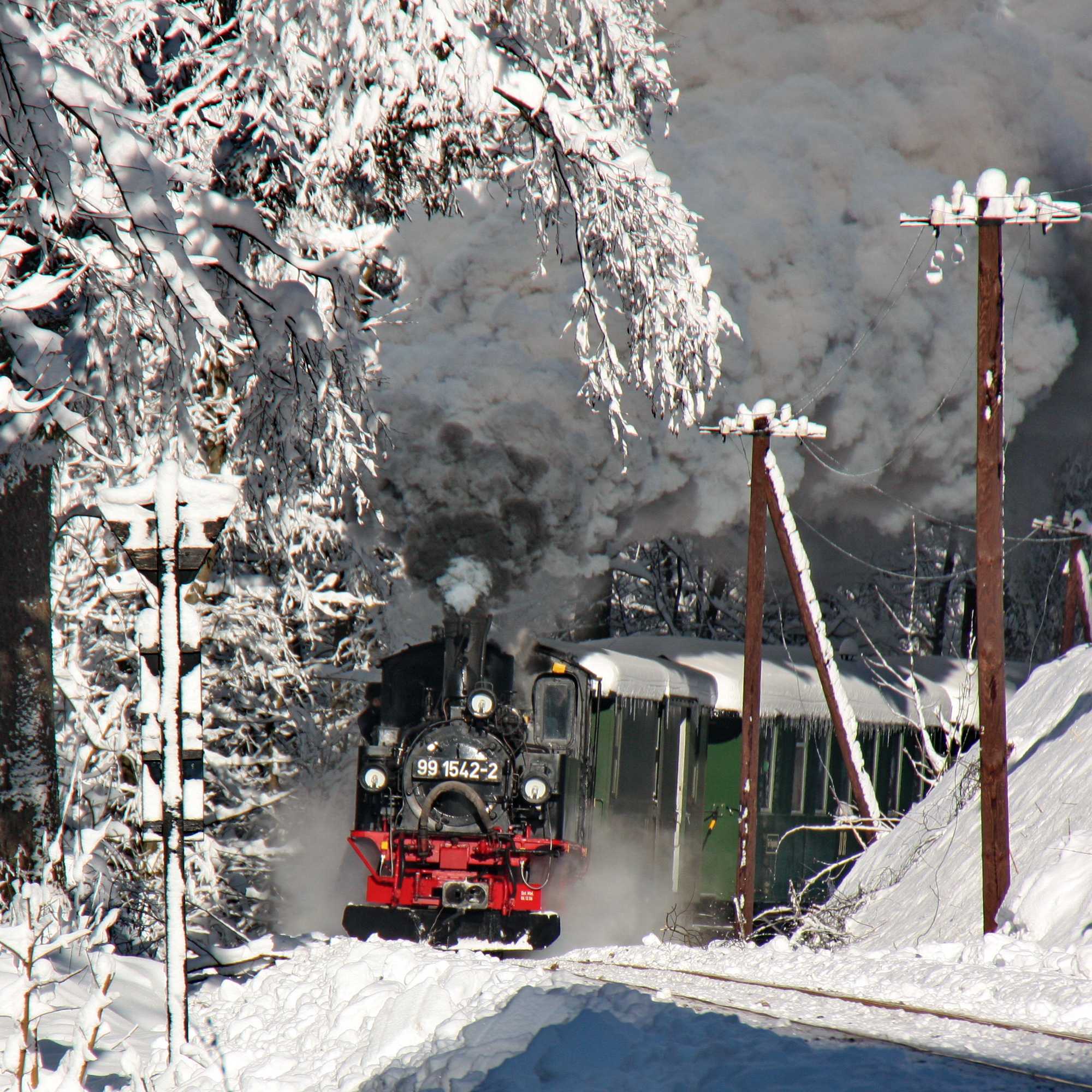 Starke Schneefälle Anfang Dezember 2012 verwandelten das Erzgebirge in ein richtiges Winterland.