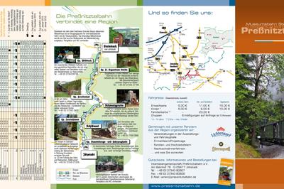 Jahres- und Veranstaltungsflyer Preßnitztalbahn 2015