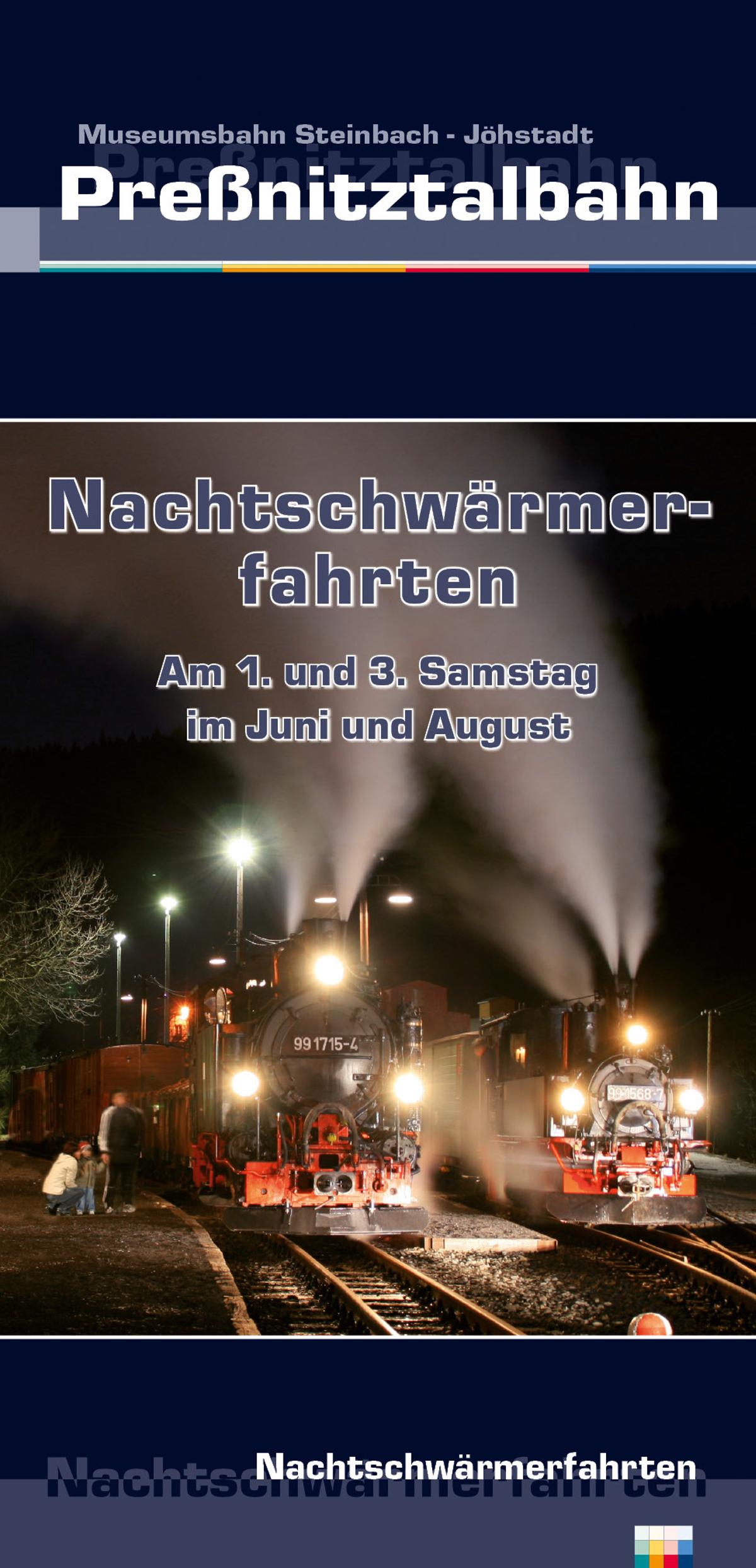 Veranstaltungsflyer Nachtschwärmerfahrten (2012)