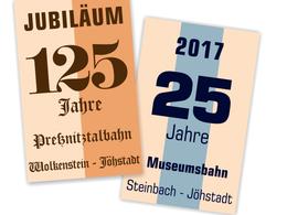 Logo für das Festjahr 2017: „125 Jahre Preßnitztalbahn - 25 Jahre Museumsbahn“
