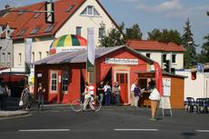 Das repräsentative Zelt der Preßnitztalbahn ist beim Tag der Sachsen dabei.