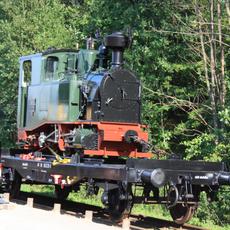 Auf diesem, dem bisherigen Kö-Transportwagen, wird die I K bis zum 25. August im Chemnitzer Eisenbahnmuseum zu erleben sein.