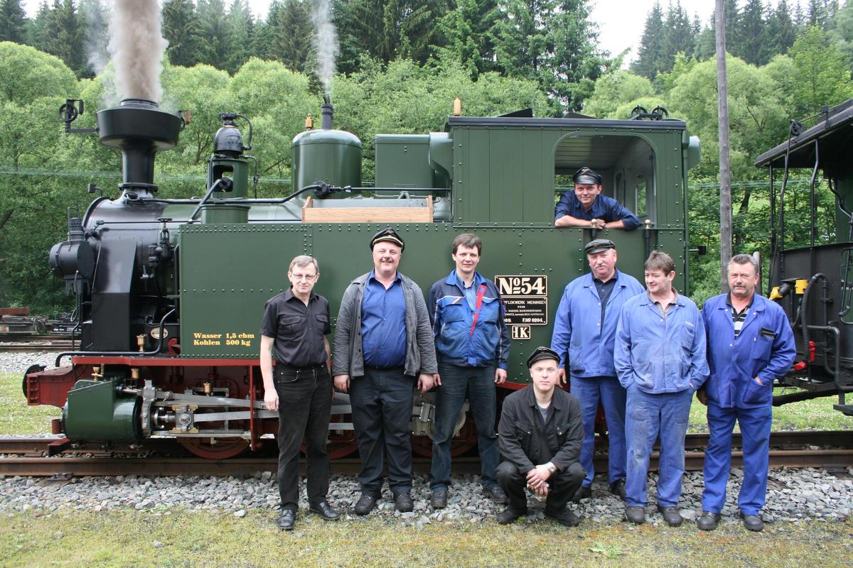 Das Team aus Preßnitztalbahn und Dampflokwerk Meiningen hat die Inbetriebsetzung der Lok abgeschlossen.