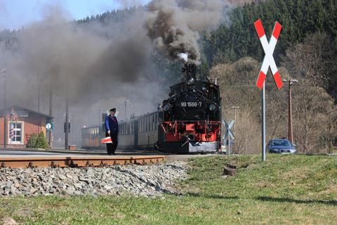 Ausfahrt Schmalzgrube in Richtung Jöhstadt. | 11.04.2009 | Foto: Jörg Müller Ausfahrt Schmalzgrube in Richtung Jöhstadt.
