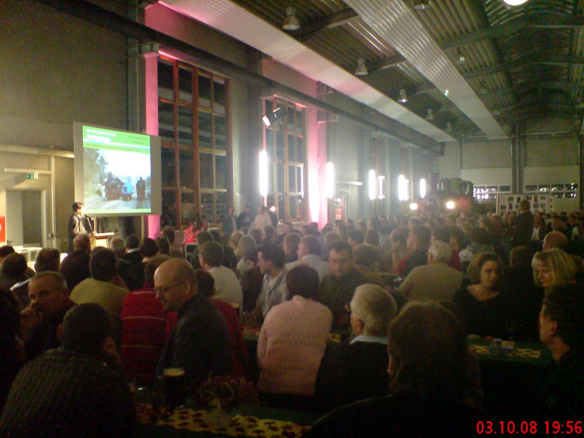 Vereinsfeier der IG Preßnitztalbahn e.V. in der Ausstellungs- und Fahrzeughalle mit über 350 Gästen.
