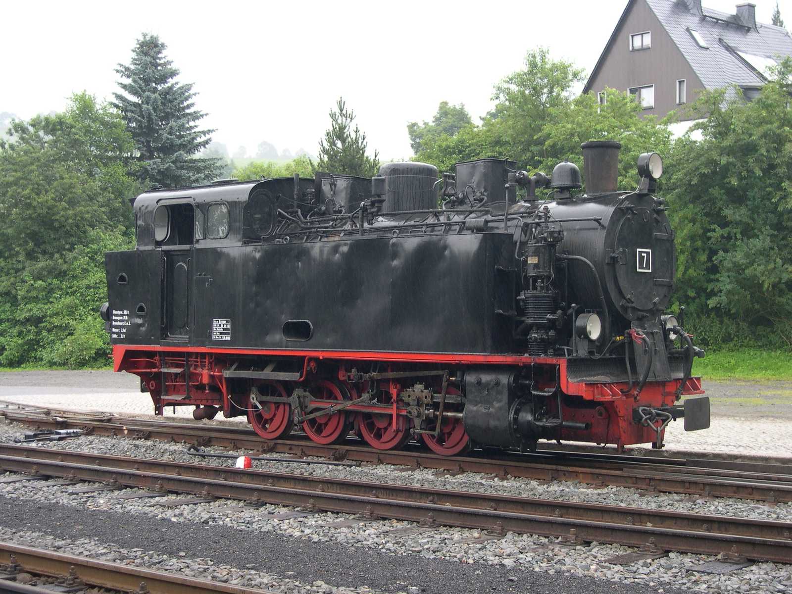 Lok 7 in Steinbach angekommen.