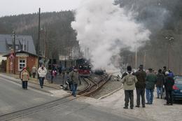 Zugkreuzungen im Bahnhof Schmalzgrube sind für die Fotofreunde immer ein besonderes Erlebnis.