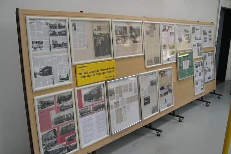 Ausstellungstafel zur Bahnpost-Geschichte