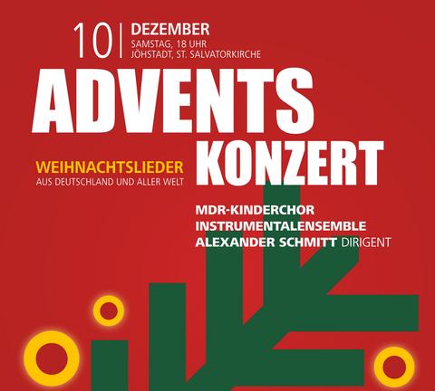 Ankündigung für das Adventskonzert in der St.-Salvator Kirche in Jöhstadt am 10. Dezember 2022.