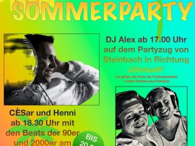 Plakat Sommerparty am Wildbach