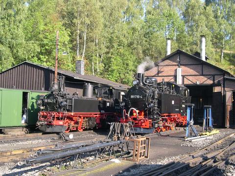 Erstmals seit ihrer Ankunft in Jöhstadt stand VI K 99 1715-4 unter Dampf.