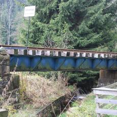 1892 wurde dieser Brückenüberbau eingebaut und seit 1998 ist er auch für die Museumsbahn in Nutzung. Im Frühjahr 2010 erfolgte seine Auswechslung.