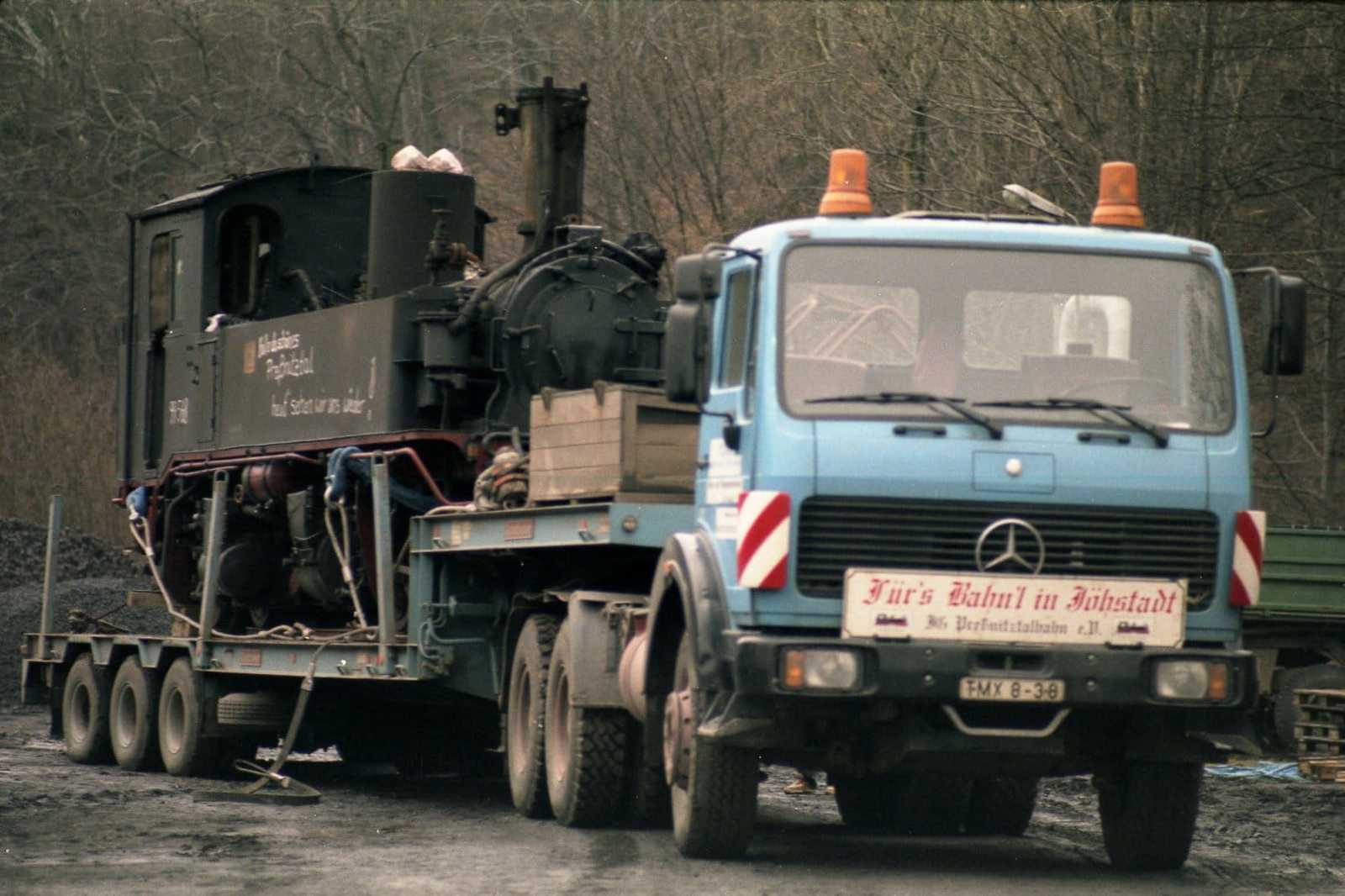 10.01.1992. Vorbereitung auf den Transport von Wilischthal nach Jöhstadt. Foto: Jörg Müller